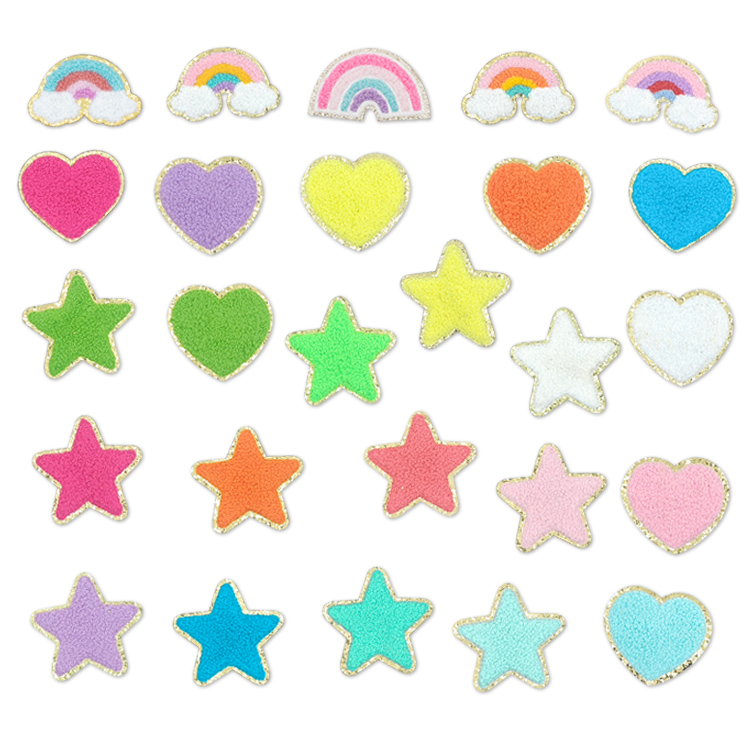 Gold Edge Rainbow Star Cartoon Towel Rust Cloth Sticker